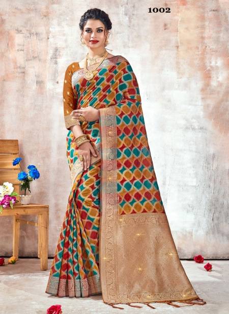 Mustard Colour Bhargavi By Sangam Wedding Saree Catalog 1002