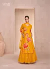 Mustard Colour Dahleez By Sayuri Printed Mulslin Readymade Suits Wholesale Market In Surat 5526