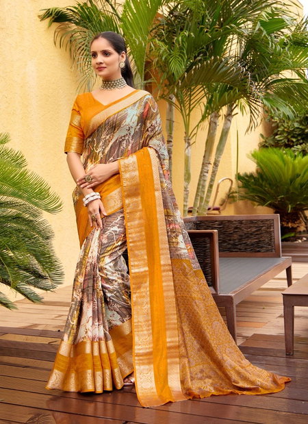 Mustard Colour Dela By Sr Silk Daily Wear Wholesale Saree Suppliers In Mumbai 1010