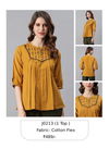 Mustard Colour Janasya Designer Ladies Top Catalog 213