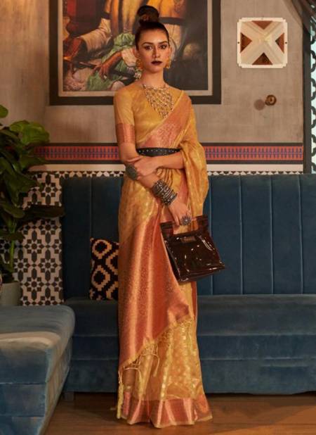 Mustard Colour Karshni Silk Function Wear Wholesale Designer Sarees 1001