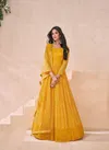 Mustard Colour Kasheesh By Sayuri Designer Georgette Readymade Suits Orders In India 5557