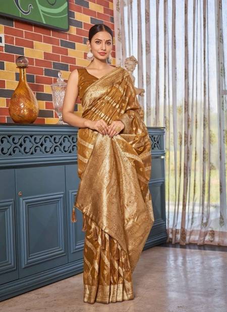 Mustard Colour Manasvi Silk By Monjolika Wedding Wear Bulk Sarees Orders In India 6702