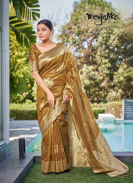 Mustard Colour Manasvi Silk By Monjolika Wedding Wear Bulk Sarees Orders In India 6902