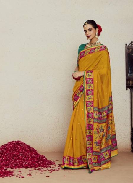 Mustard Colour Meera Vol 14 By Kimora Wedding Wear Sarees Wholesale Shop In Surat P 17031