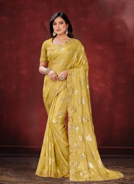 Mustard Colour Norita 43100 Hasti By Mahotsav Occasion Wear Designer Saree Exporters In India 43535