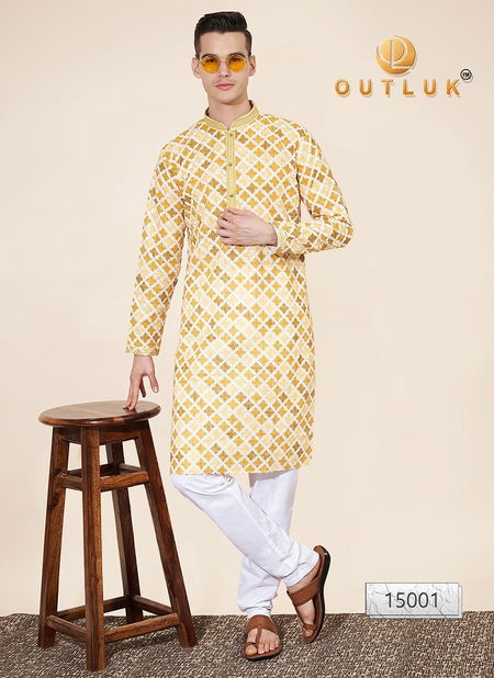 Outluk Wedding Collection Vol 15 Lakhnowi Cotton Mens Kurta Pajama Orders In India Catalog