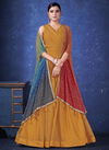 Mustard Colour Nyra Party Wear Wholesale Gown Catalog 2478