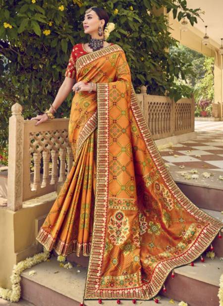Mustard Colour Rajgharana Vol 3 Wedding Wear Wholesale Designer Sarees  6608