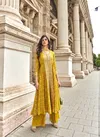 Mustard Colour Rangreza By Sayuri Designer Georgette Readymade Suits Wholesale Online 5599