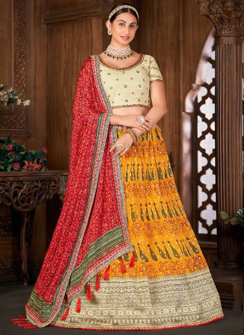 Mustard Colour SSS Hit Designer Festive Wear Wholesale Designer Lahenga Choli 2001