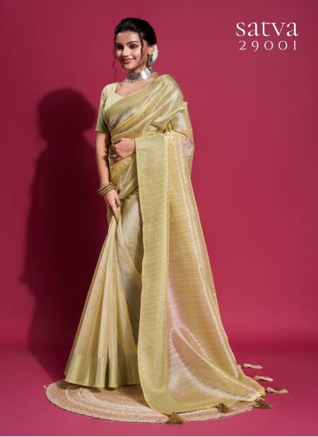 Mustard Colour Satva By Sethnic Dense Woven Organza Sarees Wholesale Shop In Surat Satva 29001