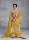 Mustard Colour Sayra By Gulkayra Chinon Designer Salwar Kameez Exporters In India 7482-B