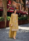 Mustard Colour Surbhi By Zaveri Soft Organza Embroidery Readymade Suits Suppliers In India 1333