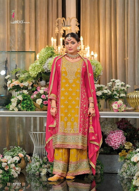 Mustard Colour Surili Vol 3 By Eba Chinon Readymade Suits Orders In India 1707