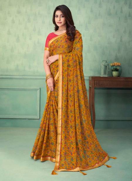 Mustard Colour Vaani Vol 3 By Ruchi Daily Wear Saree Catalog 23901 C
