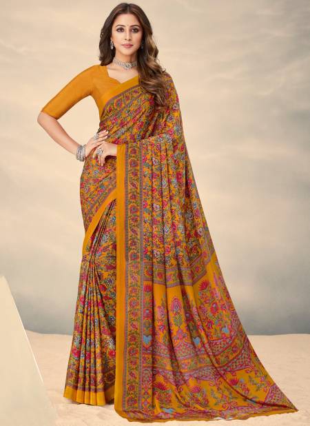 Mustard Colour Vivanta Silk 10th Edition Hits Ruchi Wholesale Daily Wear Sarees Catalog 14501 A