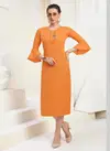 Mustard Cotton kurty 1004