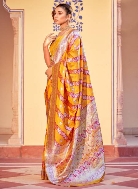 Yellow Stuti Silk Rajpath Colors Wholesale Banarasi Silk Sarees Catalog 115005