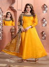 N F Gown 025 Long Printed Gown With Dupatta Wholesale Price In Surat N F G 796 GOLDEN
