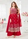 N F Z 787 MAROON PLAZO 010 Georgette Readymade Suits Catalog