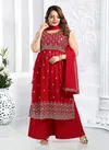 N F Z 816 MAROON PLAZO 010 Georgette Readymade Suits Catalog