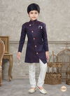 Navy Blue And Maroon Colour Kids Vol 5 Boys Wear Kurta Pajama And Indo Western Catalog K 622
