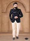 Navy Blue Colour 1632 Designer Party Wear Mens Jodhpuri Suits Wholesalers In Delhi 1632-KS 2404