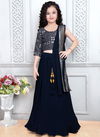 Navy Blue Colour Alka Vol 38 Girls Wear Catalog 263