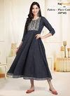 Navy Blue Colour Daisy By Rajnanadini Long Kurti Catalog 101