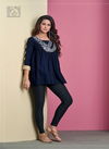 Navy Blue Colour Ira Vol 2 By Vardan Rayon Ladies Top Western Catalog 2025
