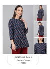 Navy Blue Colour Janasya Fancy Wear Ladies Top Catalog 4018