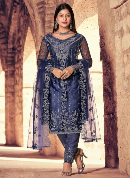 Navy Blue Colour Naimat Wedding Wear Wholesale Designer Salwar Suit Catalog 104