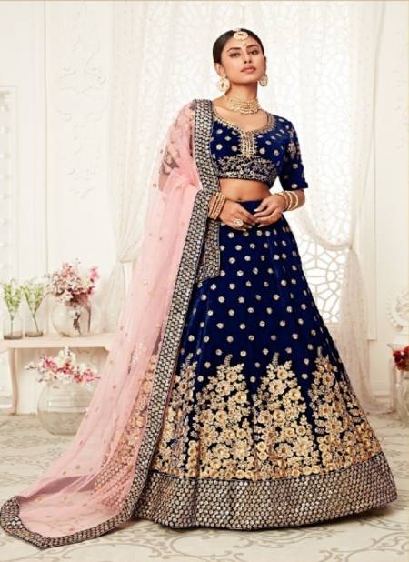 Navy Blue Colour Neo Traditionl Vol 2 By Zeel Clothing Wedding Lehenga Choli Orders In India 7704