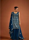 Navy Blue Colour Noorani Saga 5 By Arya Design Georgette Salwar Suit Catalog 56003