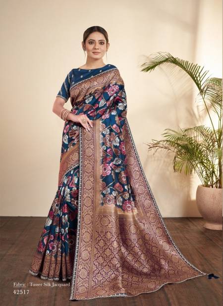 Navy Blue Colour Norita 43500 Nirvi By Mahotsav New Festive Wear Designer Saree Wholesale Market In Surat 43517