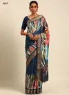 Navy Blue Colour Vantara Vol 8 By Bunawat Cotton Digital Wholesale Saree Suppliers In Mumbai 1017