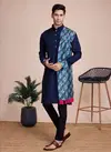 Navy Blue Colour Vastra Vol 1 By Shubhvastra Silk Kurta With Dupatta Suppliers In India 6004