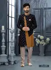 Navy Blue Colour Vol 11 Party Wear Mens Indo Western Wholesale In India 5255