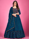 Navy Blue Colour Zoya Vol 1 Wedding Wear Wholesale Gown Catalog 41007