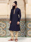 Navy Blue Silk Kurta Pajama 12839