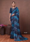 Navy Colour Cutwork By Stavan Daily Wear Saree Orders In India 1003