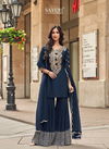 Navy Colour Ishani By Sayuri Designer Silk Readymade Suits Suppliers In India 5596