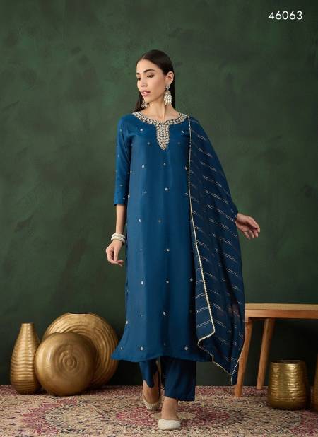 Navy Colour Swapna By Mahotsav Embroidery Kurti With Bottom Dupatta Suppliers In India 46063