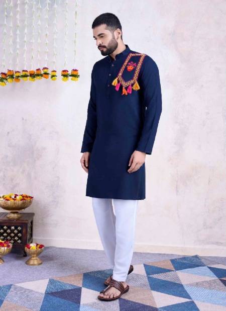 Navy Colour Vastra Vol 8 By Shubhvastra Rayon Navratri Kurta Suppliers In India 6082