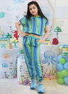 Neeva Western Top With Bottom Wholesale Girls Wear 3 Sea Green