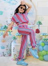Neeva Western Top With Bottom Wholesale Girls Wear 4 Peach And Red