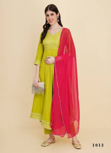 Neon And Pink Colour Tanisha Vol 2 By Stylishta Cotton Printed Kurti With Bottom Dupatta Orders In India 1013