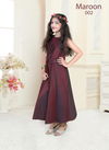Maroon Kids Nidisha Exclusive Designer Party Wear Festive Wear Pretty Gown Collection For Girls Maroon 002
