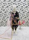 OC 160 Heavy Fox Georgette Printed Girl Kids Wear Readymade Suits Wholesale Online Black